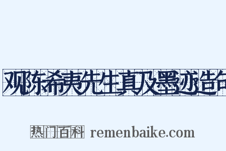 观陈希夷先生真及墨迹造句是什么意思的图片